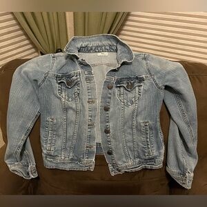 Classic Jean jacket - super soft and distressed in places for trendy looks